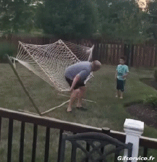 Humor -  Fun PEOPLE Hammock Fail 