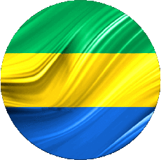Drapeaux Afrique Gabon Rond 