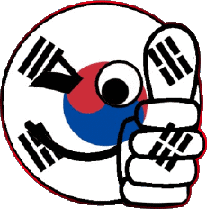 Fahnen Asien Südkorea Smiley - OK 