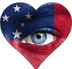 Banderas Oceanía Samoa Corazón 