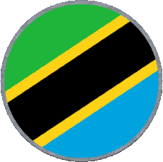Fahnen Afrika Tansania Rond 