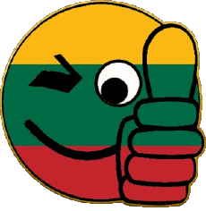 Fahnen Europa Litauen Smiley - OK 