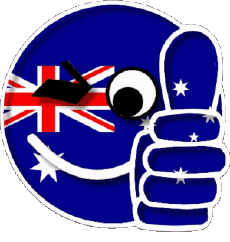 Fahnen Ozeanien Australien Smiley - OK 