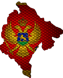 Flags Europe Montenegro Map 