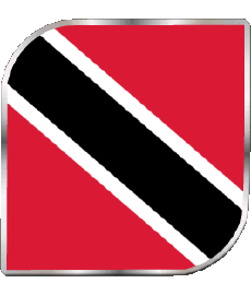 Bandiere America Trinité et Tobago Quadrato 