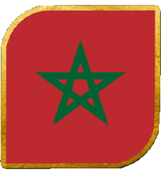 Drapeaux Afrique Maroc Carré 