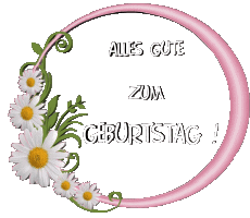 Mensajes Alemán Alles Gute zum Geburtstag Blumen Fondo transparente 021 