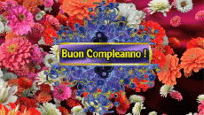 Messages Italian Buon Compleanno Floreale Animated Background 004 