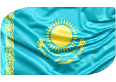 Drapeaux Asie Kazakstan Rectangle 