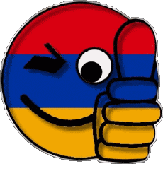 Flags Asia Armenia Smiley - OK 