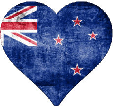 Fahnen Ozeanien Neuseeland Herz 