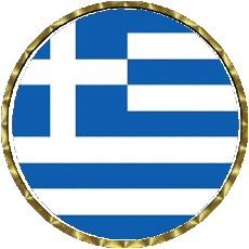 Fahnen Europa Griechenland Rund - Ringe 