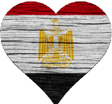 Flags Africa Egypt Heart 