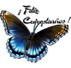 Mensajes Español Feliz Cumpleaños Mariposas 006 