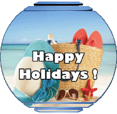 Messages English Happy Holidays Transparent Background 02 