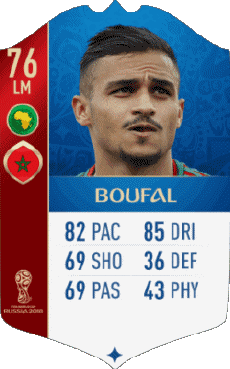 Multimedia Vídeo Juegos F I F A - Jugadores  cartas Marruecos Sofiane Boufal 