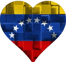 Fahnen Amerika Venezuela Herz 