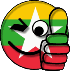Drapeaux Asie Birmanie Smiley - OK 