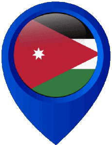 Drapeaux Asie Jordanie Epingle de Localisation 