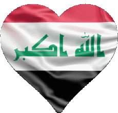 Bandiere Asia Iraq Cuore 