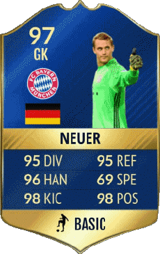 Multimedia Videospiele F I F A - Karten Spieler Deutschland Manuel Neuer 