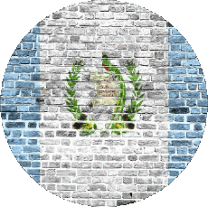 Drapeaux Amériques Guatemala Rond 