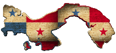 Bandiere America Panama Carta Geografica 