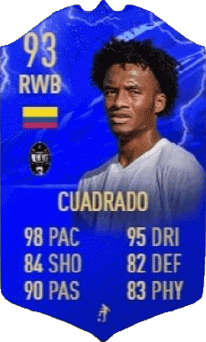 Multimedia Vídeo Juegos F I F A - Jugadores  cartas Colombia Juan Cuadrado 