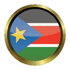 Drapeaux Afrique Soudan Sud Rond - Anneaux 