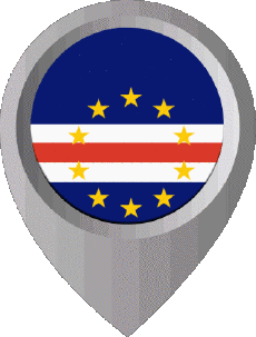 Banderas África Cabo Verde Marcador de ubicación 