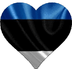 Banderas Europa Estonia Corazón 