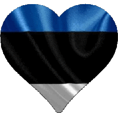 Flags Europe Estonia Heart 
