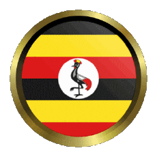 Bandiere Africa Uganda Rotondo - Anelli 