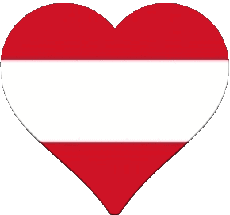 Banderas Europa Austria Corazón 