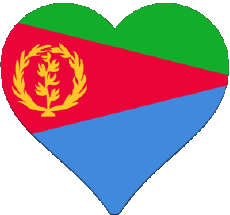 Drapeaux Afrique Erythrée Coeur 