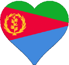 Flags Africa Eritrea Heart 