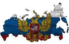 Flags Europe Russia Map 