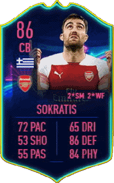 Multi Média Jeux Vidéo F I F A - Joueurs Cartes Grèce Sokratis Papastathopoulos 
