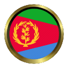 Fahnen Afrika Eritrea Rund - Ringe 