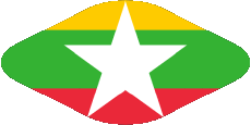 Banderas Asia Birmania Diverso 
