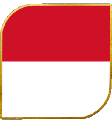 Bandiere Europa Monaco Quadrato 