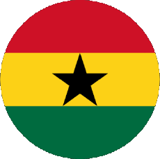 Drapeaux Afrique Ghana Rond 