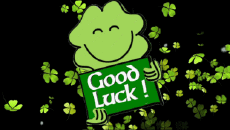 Messages Anglais Good Luck Fond Animé 001 