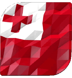 Drapeaux Océanie Tonga Carré 