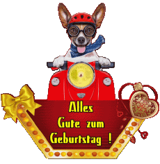 Mensajes Alemán Alles Gute zum Geburtstag Tiere 010 