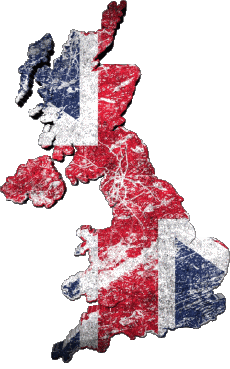Bandiere Europa UK Carta Geografica 