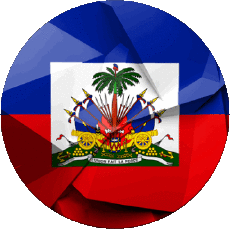 Fahnen Amerika Haiti Rond 