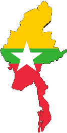 Banderas Asia Birmania Diverso 