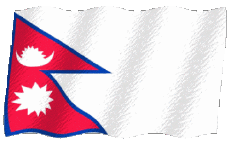 Bandiere Asia Nepal Sventola 