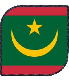 Bandiere Africa Mauritania Quadrato 